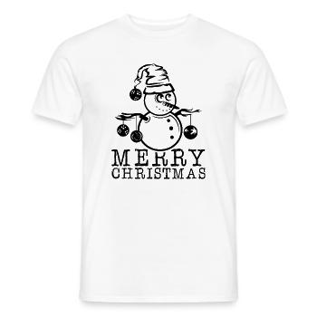 merry christmas Symbol Illustration Icon Logo - Männer T-Shirt - Weiß - Vorne - AI Model Male 178 dark (178cm)