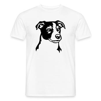 Jack Russell Terrier Head - Men's T-Shirt - white - Front - AI Model Male 178 dark (178cm)