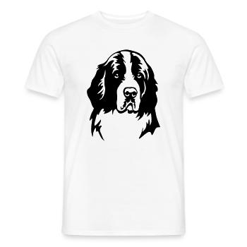 Landseer Kopf - T-shirt homme - blanc - Devant - AI Model Male 178 dark (178cm)
