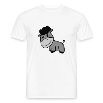 Esel - Männer T-Shirt - Weiß - Vorne - AI Model Male 178 dark (178cm)