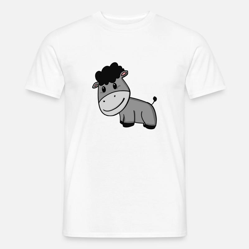 Esel - Männer T-Shirt - Weiß