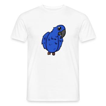 Oiseau perroquet d’ara jacinthe - T-shirt homme - blanc - Devant - AI Model Male 178 dark (178cm)