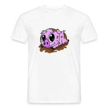Niedliches Schein im Schlamm - Männer T-Shirt - Weiß - Vorne - AI Model Male 178 dark (178cm)