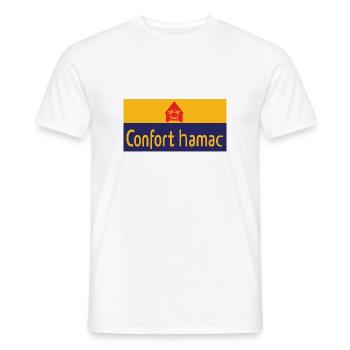 Hammock comfort - Men's T-Shirt - white - Front - AI Model Male 178 dark (178cm)