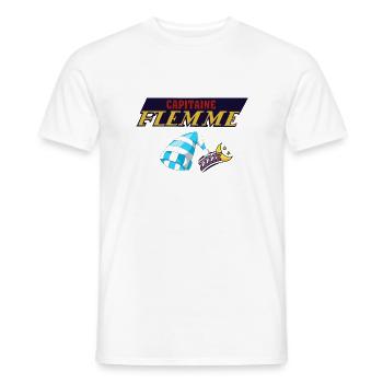 Lazy captain - Men's T-Shirt - white - Front - AI Model Male 178 dark (178cm)