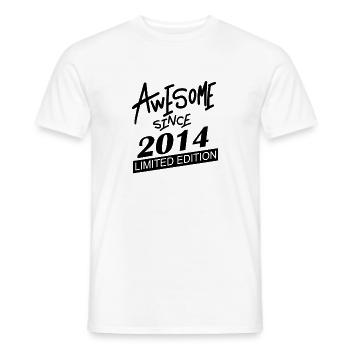 2014 - Jahrgang 2014 - Männer T-Shirt - Weiß - Vorne - AI Model Male 178 dark (178cm)