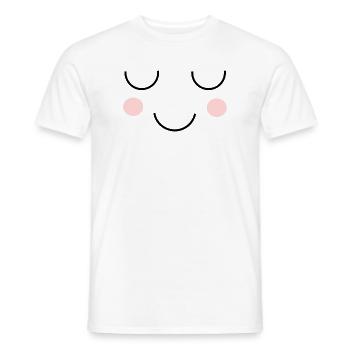 Kawaii Face - Men's T-Shirt - white - Front - AI Model Male 178 dark (178cm)