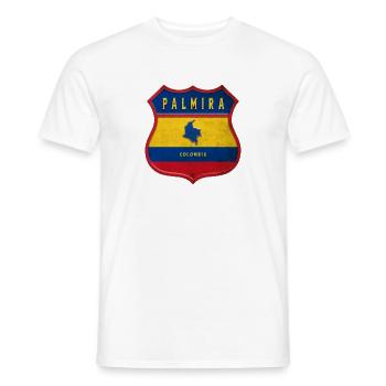 Design des armoiries de Palmira, Colombie - T-shirt homme - blanc - Devant - AI Model Male 178 dark (178cm)