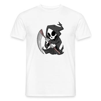 Grim Reaper with Scythe - Men's T-Shirt - white - Front - AI Model Male 178 dark (178cm)