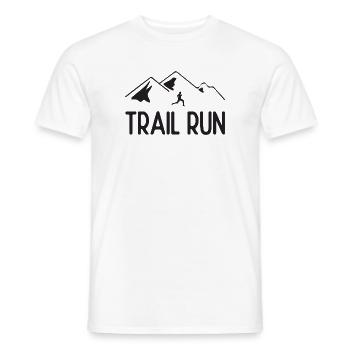 Trailrun - Männer T-Shirt - Weiß - Vorne - AI Model Male 178 dark (178cm)