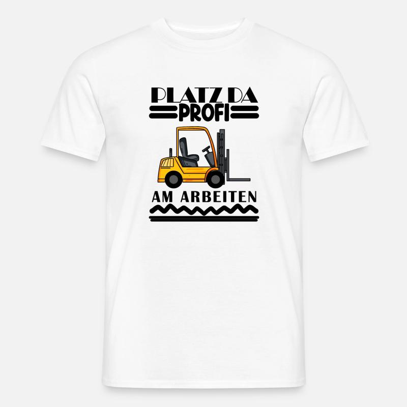 Staplerfahrer Gabelstapler Lager Logistik - Männer T-Shirt - Weiß