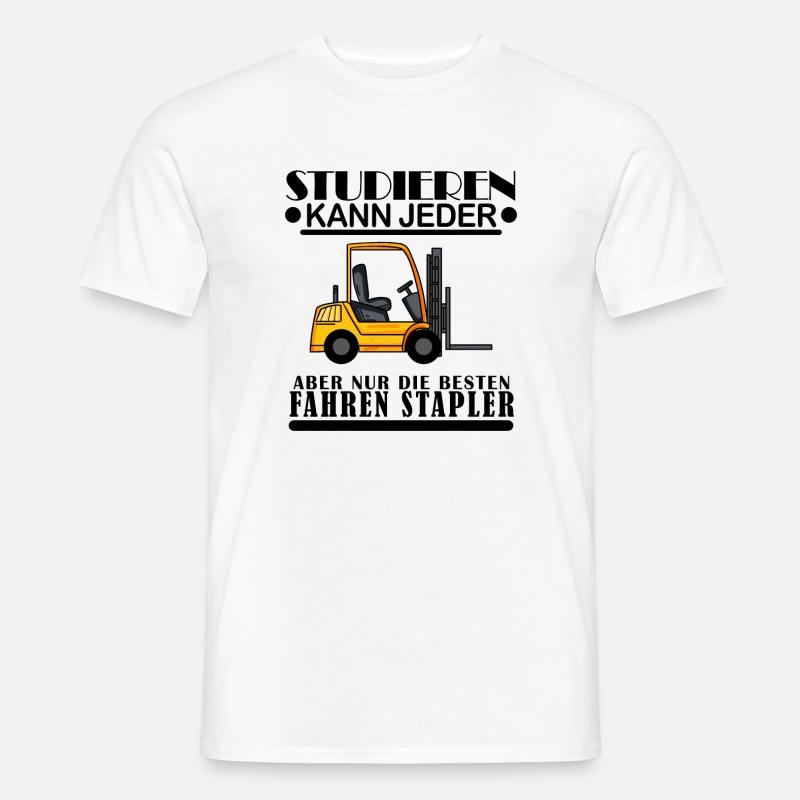 Staplerfahrer Gabelstapler Lager Logistik - Männer T-Shirt - Weiß