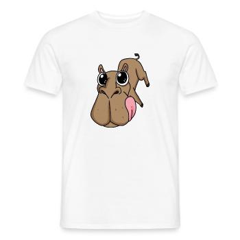 Camel big face - camel head - Men's T-Shirt - white - Front - AI Model Male 178 dark (178cm)