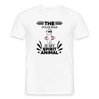 Ours polaire Ours polaire Ours polaire - T-shirt homme - blanc - Devant - AI Model Male 178 dark (178cm)