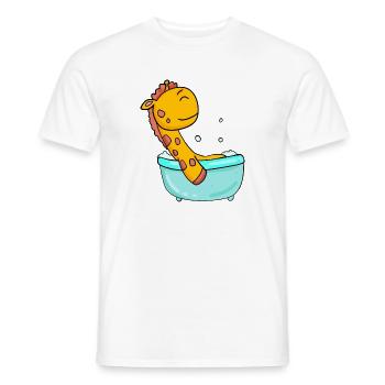 Giraffe - Men's T-Shirt - white - Front - AI Model Male 178 dark (178cm)