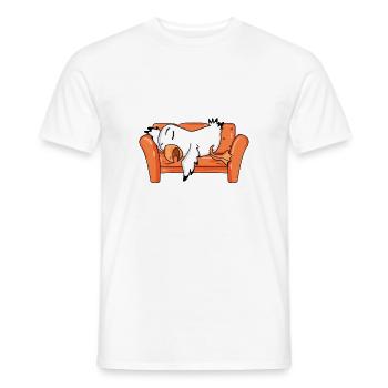 Mouette Sommeil Fatigué Sommeil - T-shirt homme - blanc - Devant - AI Model Male 178 dark (178cm)