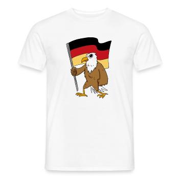Adler Deutsche Fahne Deutschland - Männer T-Shirt - Weiß - Vorne - AI Model Male 178 dark (178cm)