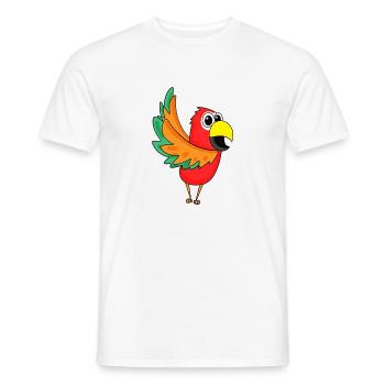 Parrot Jungle - Men's T-Shirt - white - Front - AI Model Male 178 dark (178cm)
