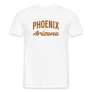 Phoenix Arizona Vintage Lettering - Men's T-Shirt - white - Front - AI Model Male 178 dark (178cm)