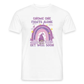Gnome One Fights Alone Pancreatic Cancer - Men's T-Shirt - white - Front - AI Model Male 178 dark (178cm)
