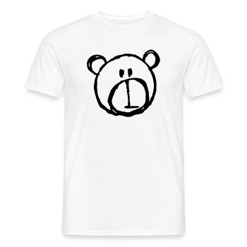 Simple Teddy Bear Dessin Team Teddi - T-shirt homme - blanc - Devant - AI Model Male 178 dark (178cm)