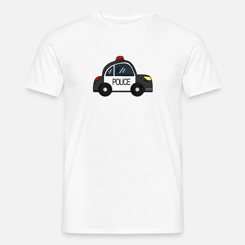 Polizei Auto - Männer T-Shirt - Weiß