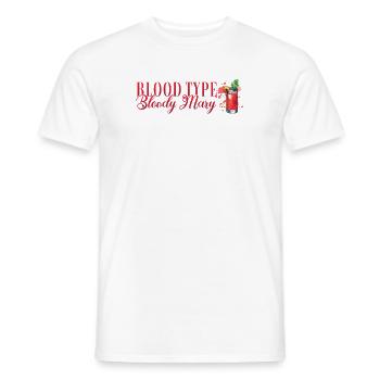Blood Type Cocktail for Bartenders - Men's T-Shirt - white - Front - AI Model Male 178 dark (178cm)