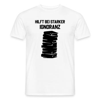 Lesen Hilft Gegen Ignoranz Statement Shirt - Männer T-Shirt - Weiß - Vorne - AI Model Male 178 dark (178cm)