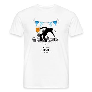 Drame de la bière ART - T-shirt homme - blanc - Devant - AI Model Male 178 dark (178cm)