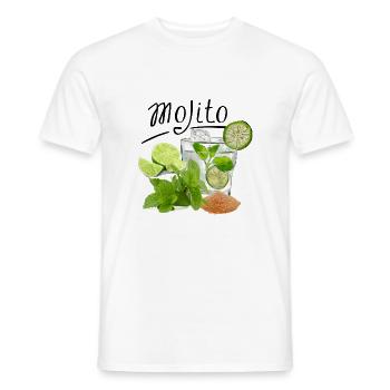 Mojito Drink ART - Men's T-Shirt - white - Front - AI Model Male 178 dark (178cm)