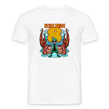 Kinder 8.Geburtstag ich bin 8 Jahre Junge Pirat - Männer T-Shirt - Weiß - Vorne - AI Model Male 178 dark (178cm)