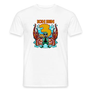 Kinder 3.Geburtstag ich bin 3 Jahre Junge Pirat - Männer T-Shirt - Weiß - Vorne - AI Model Male 178 dark (178cm)