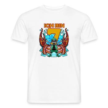Kinder 7.Geburtstag ich bin 7 Jahre Junge Pirat - Männer T-Shirt - Weiß - Vorne - AI Model Male 178 dark (178cm)