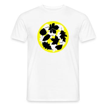 herbst Blätter Kreis - Männer T-Shirt - Weiß - Vorne - AI Model Male 178 dark (178cm)