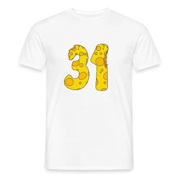 31 years old - 31st birthday present - 1931 - Men's T-Shirt - white - Front - AI Model Male 178 dark (178cm)