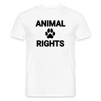 Droits des animaux - T-shirt homme - blanc - Devant - AI Model Male 178 dark (178cm)