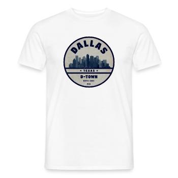 Dallas D-Town Skyline Emblem - Männer T-Shirt - Weiß - Vorne - AI Model Male 178 dark (178cm)