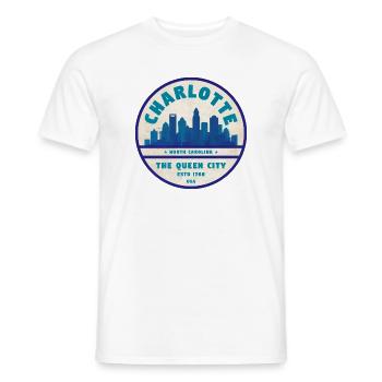 Charlotte USA - Men's T-Shirt - white - Front - AI Model Male 178 dark (178cm)