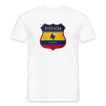 Design des armoiries de Riohacha Colombia - T-shirt homme - blanc - Devant - AI Model Male 178 dark (178cm)