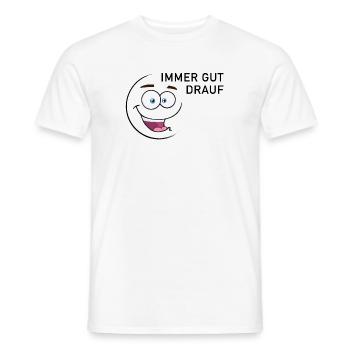 Immer gut drauf | smiley - Männer T-Shirt - Weiß - Vorne - AI Model Male 178 dark (178cm)