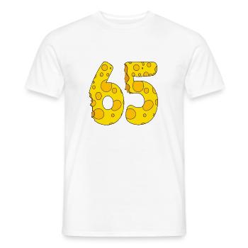 65 years old - 65th birthday gift - 1965 - Men's T-Shirt - white - Front - AI Model Male 178 dark (178cm)