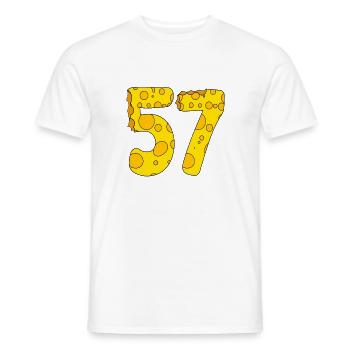 57 Jahre alt - 57. Geburtstag Geschenk - 1957 - Männer T-Shirt - Weiß - Vorne - AI Model Male 178 dark (178cm)
