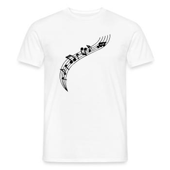 Musik anzeigen - Männer T-Shirt - Weiß - Vorne - AI Model Male 178 dark (178cm)