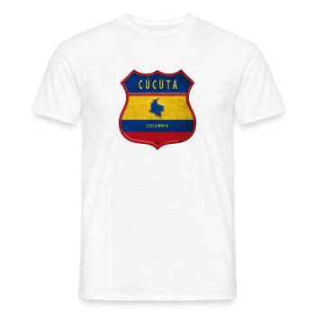 Design des armoiries de Cúcuta Colombia - T-shirt homme - blanc - Devant - AI Model Male 178 dark (178cm)