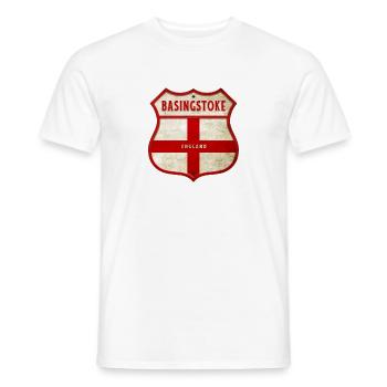 Armoiries de Basingstoke, Angleterre - T-shirt homme - blanc - Devant - AI Model Male 178 dark (178cm)