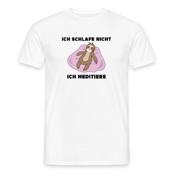 Faultier Schlafen Humorvoll Statement Säugetier - Männer T-Shirt - Weiß - Vorne - AI Model Male 178 dark (178cm)