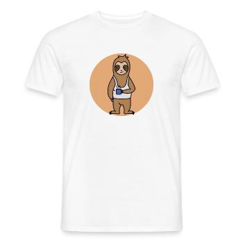 Fatigué Animal Animal Paresseux Maminifère Lève-Tardif - T-shirt homme - blanc - Devant - AI Model Male 178 dark (178cm)