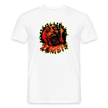 ZOMBIE - T-shirt homme - blanc - Devant - AI Model Male 178 dark (178cm)