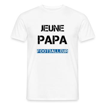 Jeune Papa Footballeur - T-shirt homme - blanc - Devant - AI Model Male 178 dark (178cm)