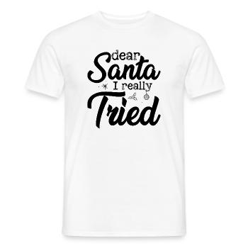 Écusson de flocon de neige d’hiver - T-shirt homme - blanc - Devant - AI Model Male 178 dark (178cm)